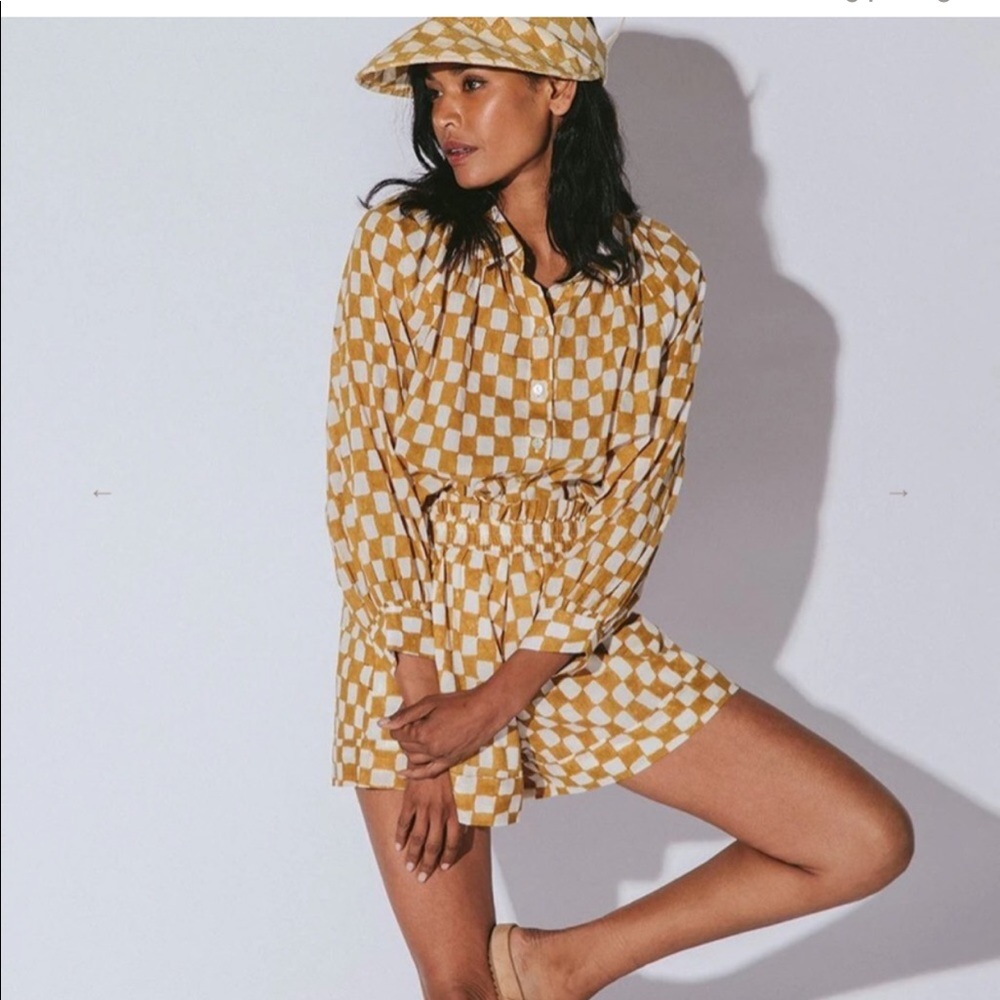 Cleobella exclusive checkered (top & shorts)